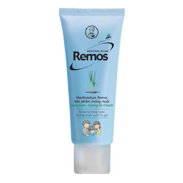 Kem chống muỗi Remos 70g - Hương Sả Chanh