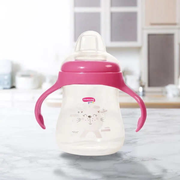 Bình tập uống núm silicone ConCung Good (hồng)