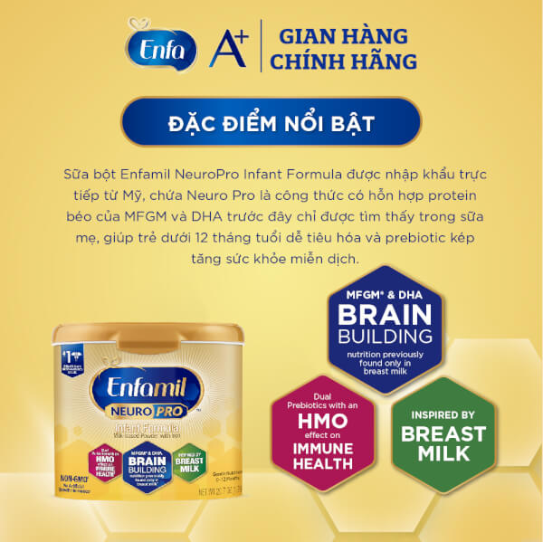 Sữa Enfamil NeuroPro Infant Formula 587g (0-12 tháng)