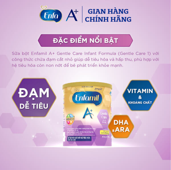 Sữa Enfamil A+ Gentle Care Infant Formula 350g (0-12 tháng)