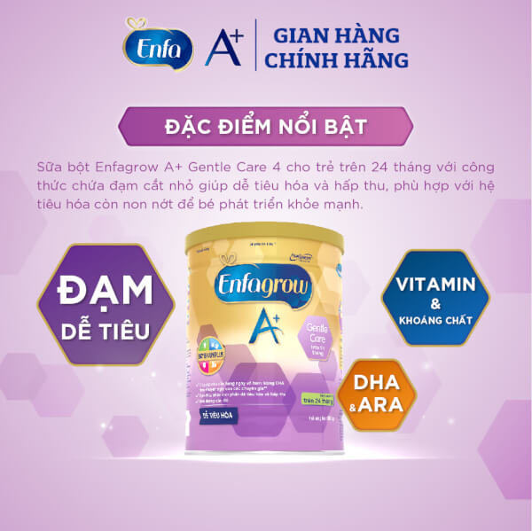 Sữa Enfagrow A+ Gentle Care 800g (trên 2 tuổi)