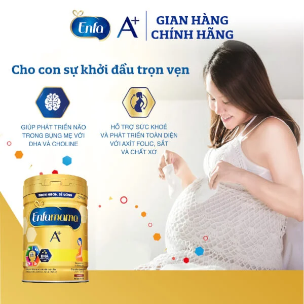 Sữa Enfamama A + Vị Chocolate 830g 2Flex