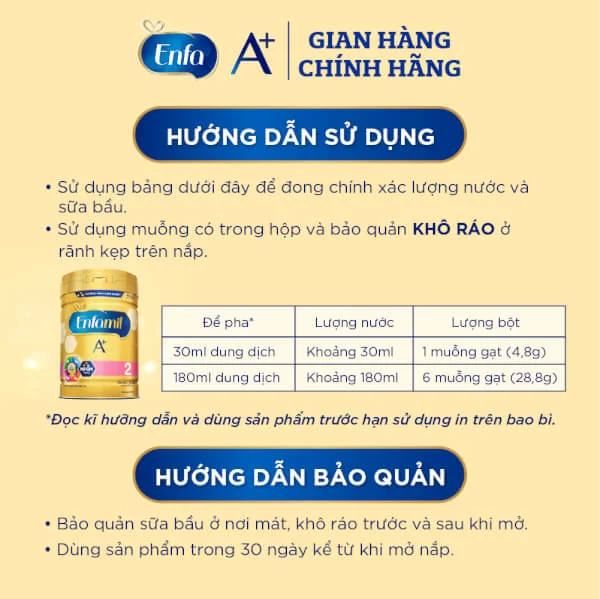 Sữa Enfamil A+ số 2 830g (6-12 tháng)