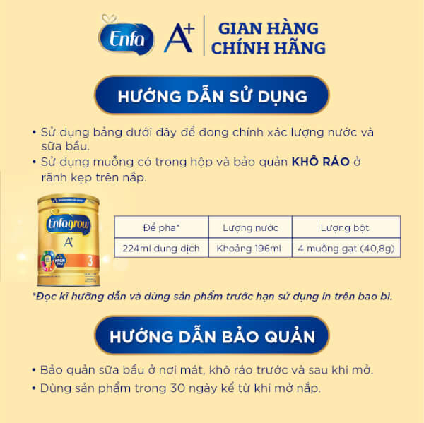 Sữa Enfagrow A+ 3 830g (1-3 tuổi)