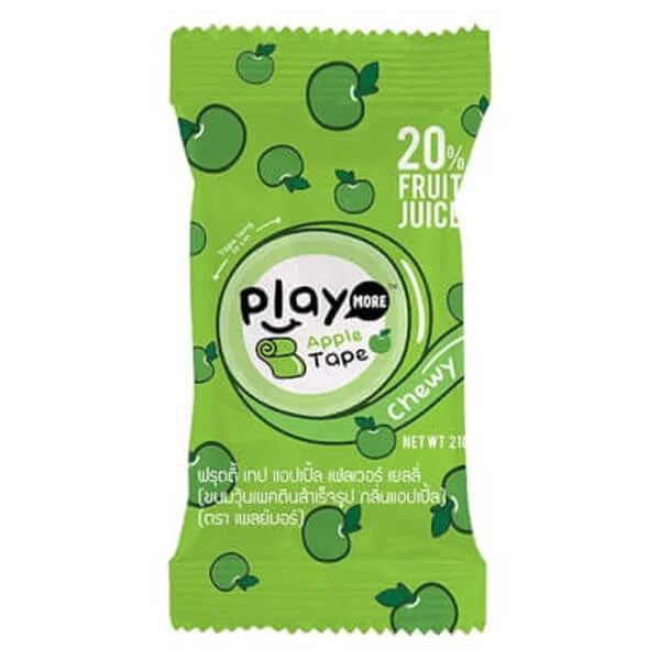 Kẹo dẻo cuộn Playmore vị táo 21g