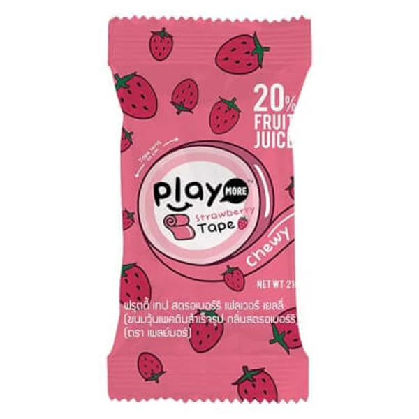 Kẹo dẻo cuộn Playmore vị dâu 21g