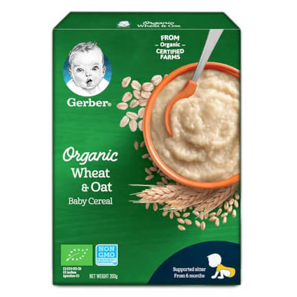 Thực phẩm bổ sung Gerber Organic Lúa mì Yến mạch