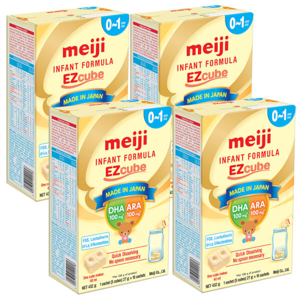 Combo 4 hộp Sữa Meiji thanh Infant Formula 432g (0-12 tháng)