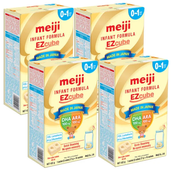 Combo 4 hộp Sữa Meiji thanh Infant Formula 432g (0-12 tháng)