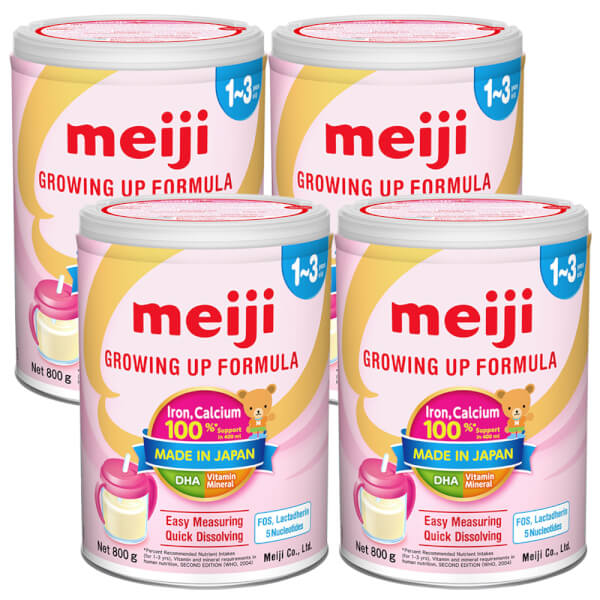 Combo 4 lon Sữa Meiji Growing up Formula 800g (12-36 tháng)