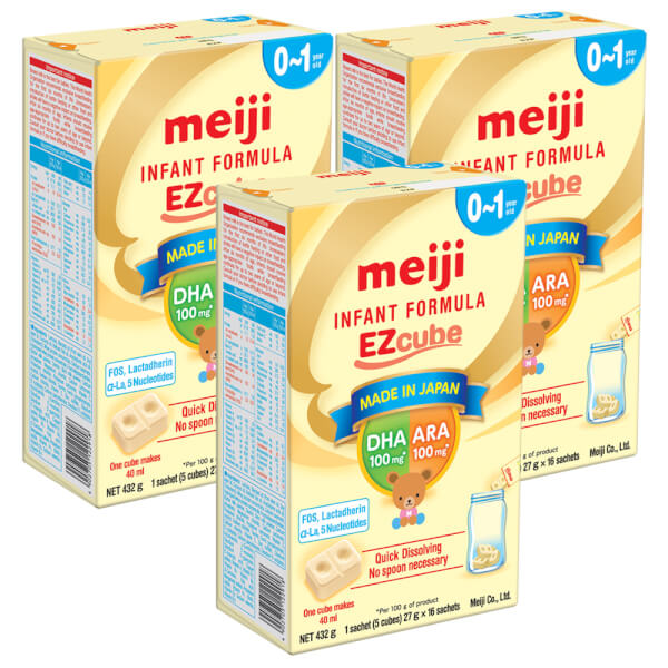 Combo 3 hộp Sữa Meiji thanh Infant Formula 432g (0-12 tháng)