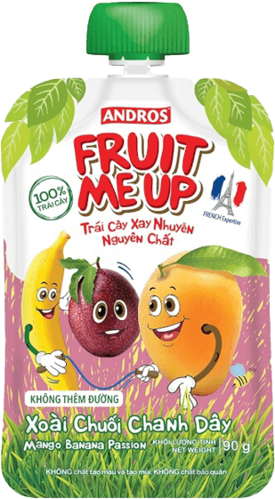 Trái Cây Xay Nhuyễn Nguyên Chất Fruit Me Up Xoài Chuối Chanh Dây
