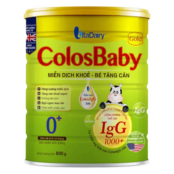 Sữa ColosBaby Gold 0+ 800g (0 - 12 tháng)