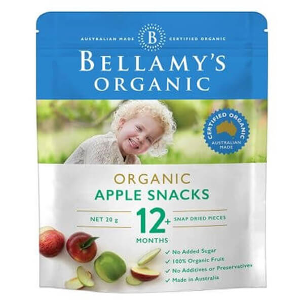 Snacks táo sấy hữu cơ Bellamy