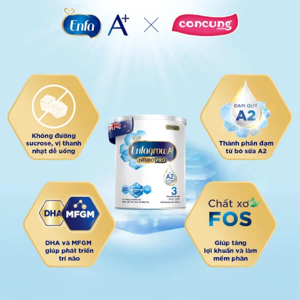 Sữa Enfagrow A2 NeuroPro số 3 350g (1 - 6 tuổi)