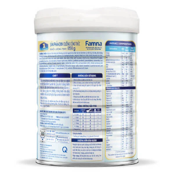Sữa Famna Số 1 850g (0-6 tháng tuổi)