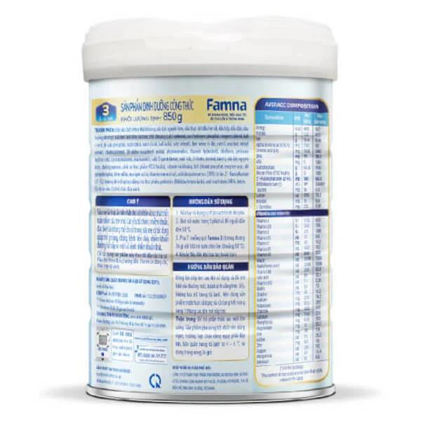 Sữa Famna Số 3 850g (1-2 tuổi)