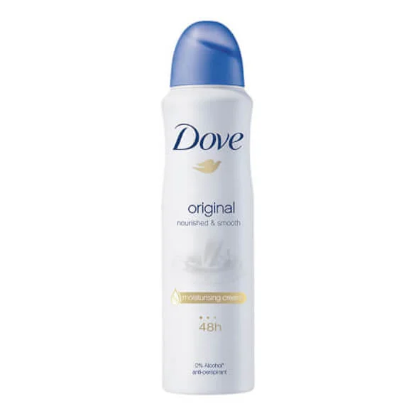 Xịt Khử Mùi Dove Original Nourished và Smooth Dưỡng Da Sáng Mịn Hương Dịu Nhẹ 150 ml