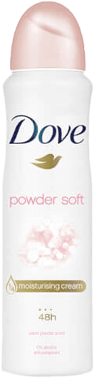 Xịt Khử Mùi Dove Powder Soft Dưỡng Da Sáng Mịn Hương Phấn Thơm 150 ml