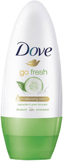 Lăn Khử Mùi Dove Go Fresh Dưỡng Da Sáng Mịn Hương Dưa Leo & Trà Xanh 40 ml