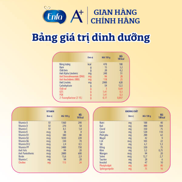 Sữa Enfamil A+ số 2 830g (6-12 tháng) 2Flex