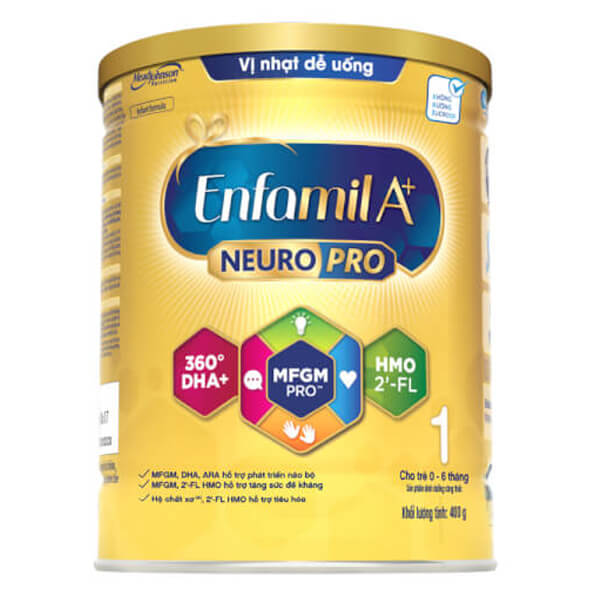 Sữa Enfamil A+ số 1 400g (0-6 tháng) 2Flex