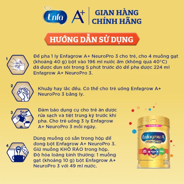 Sữa Enfagrow A+ số 3 830g (1-3 tuổi) pitstop