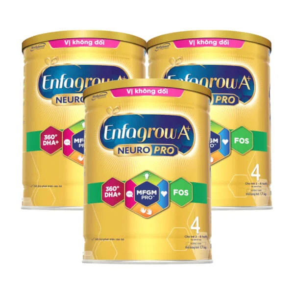 Combo 3 lon sữa Enfagrow A+ số 4 1700g (2-6 tuổi) pitstop