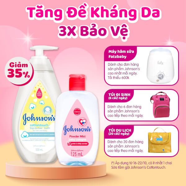 Combo Tắm gội dịu nhẹ như bông Johnson