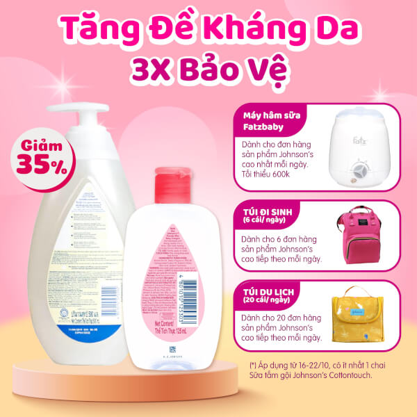 Combo Tắm gội dịu nhẹ như bông Johnson