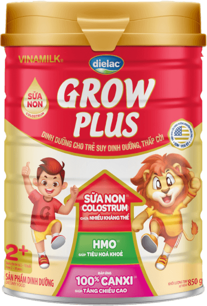Sữa Dielac Grow Plus 2+, 2-10 tuổi, 850g