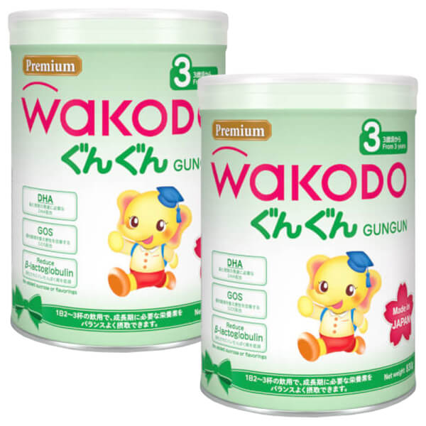 Combo 2 lon Sữa Wakodo số 3 830g (trên 3 tuổi)