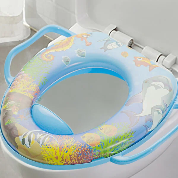 Miếng lót bồn cầu có tay cầm ConCung Good - xanh