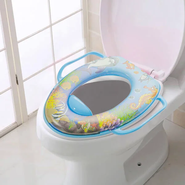 Miếng lót bồn cầu có tay cầm ConCung Good - xanh