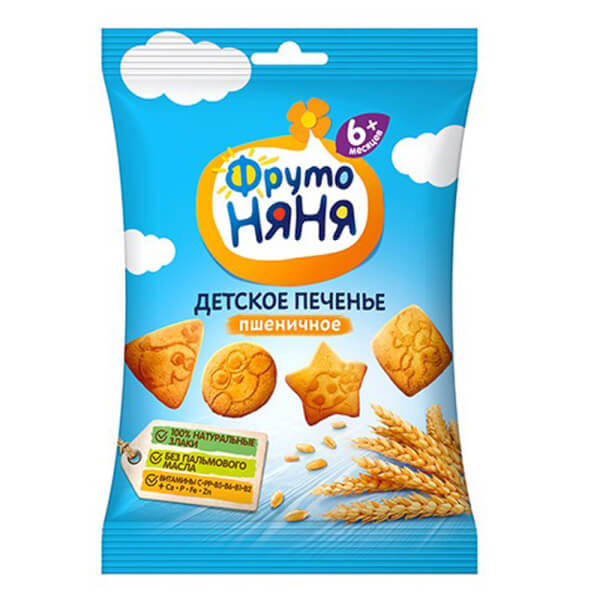 Combo 4 Thực phẩm bổ sung bánh quy ăn dặm lúa mì Fruto Nyanya (50g)