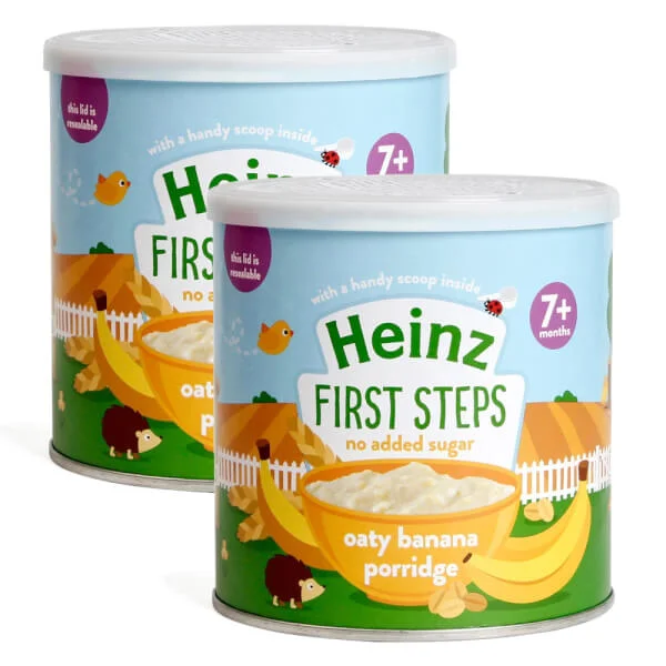 Combo 2 Bột yến mạch và chuối - Heinz Oaty Banana Porridge (7M+)