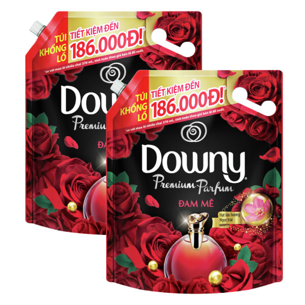 Combo 2 Nước xả Downy Hương đam mê túi 3L