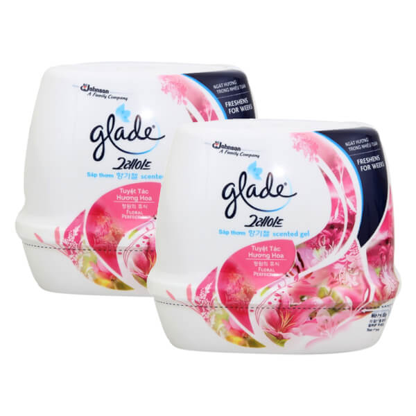 Combo 2 GLADE - SÁP THƠM TUYỆT TÁC HƯƠNG HOA 180G