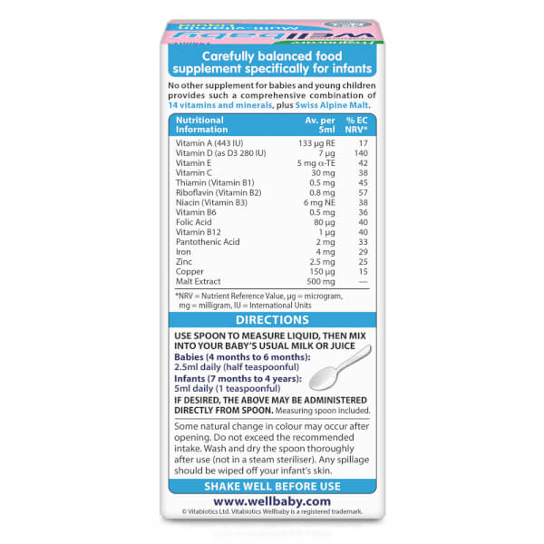 Siro Vitamin và khoáng chất cho trẻ Wellbaby Multi-Vitamin Liquid (150ml)