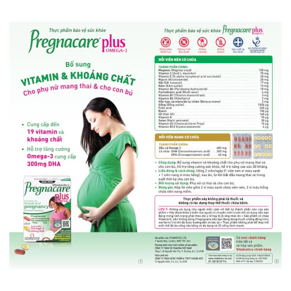 Thực phẩm bảo vệ sức khỏe PREGNACARE PLUS OMEGA-3