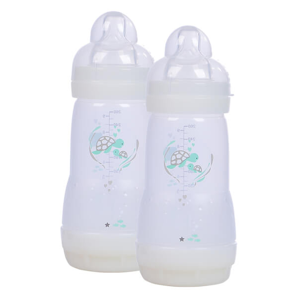 Combo 2 Bình sữa MAM Easy Start Anticolic nhựa PP 260ml (Trắng kem)