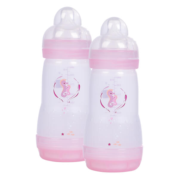 Combo 2 Bình sữa Mam Easy Start Anticolic (chống đầy hơi, 260ml, hồng)