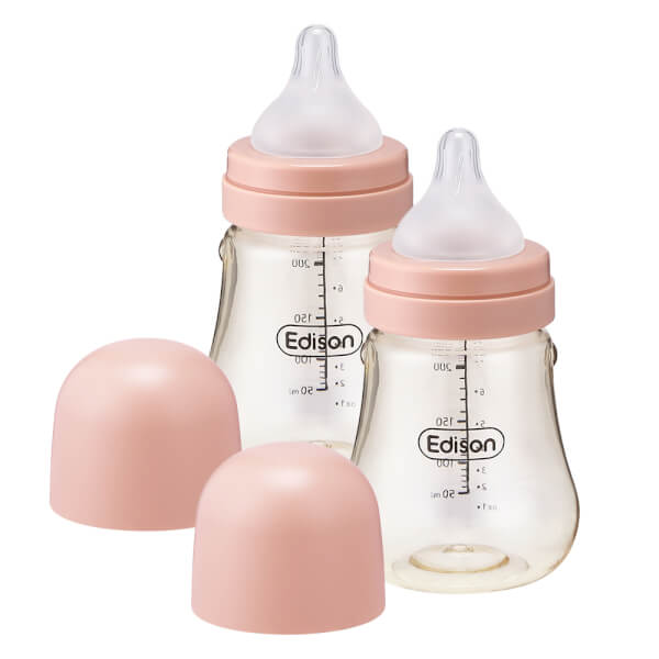 Combo 2 Bình sữa Edison PPSU 240ml (hồng)