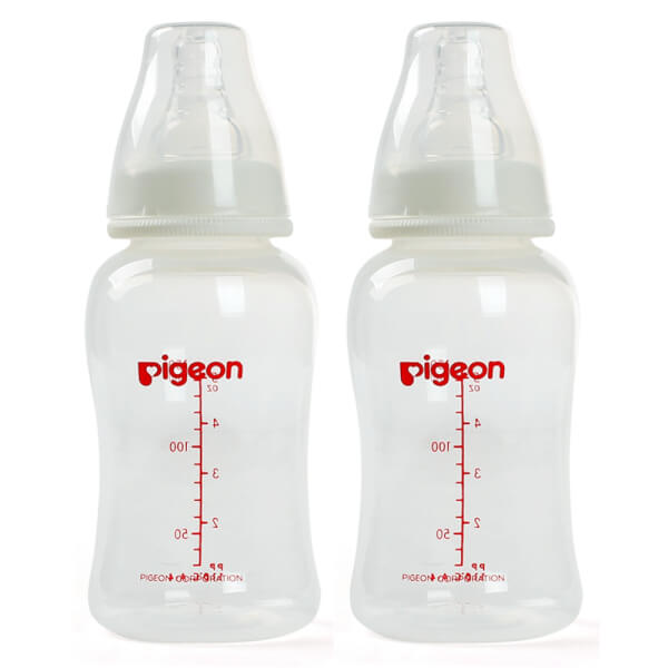 Combo 2 Bình sữa Pigeon Streamline nhựa PP BPA Free cổ hẹp 150ml
