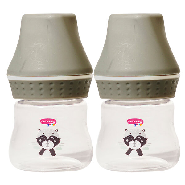 Combo 2 Bình sữa ConCung Good cổ thường 60ml (Xám)