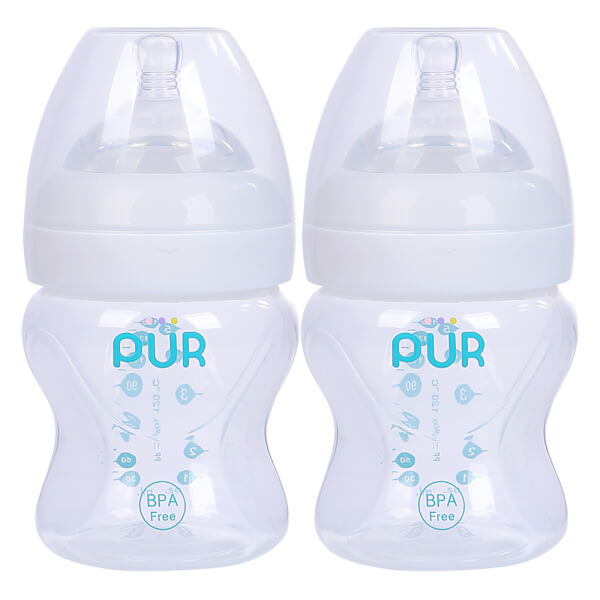 Combo 2 Bình sữa Pur cổ rộng Milk Safe 150ml