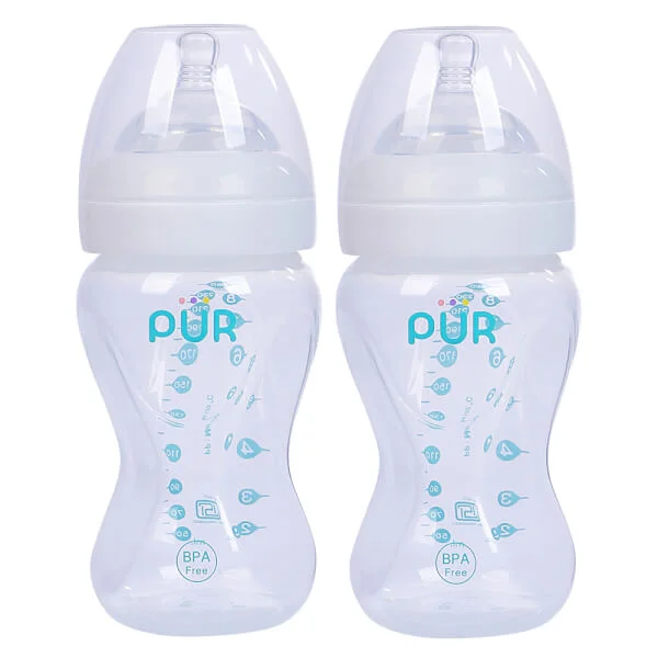 Combo 2 Bình sữa Pur cổ rộng Milk Safe 250ml