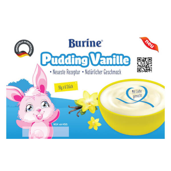 Combo 8 Pudding Burine Vanille dành cho trẻ từ 6 tháng tuổi 300g