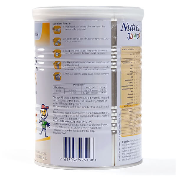Combo 10 Thực phẩm dinh dưỡng y học Nutren JUNIOR 400g (1-10 tuổi)