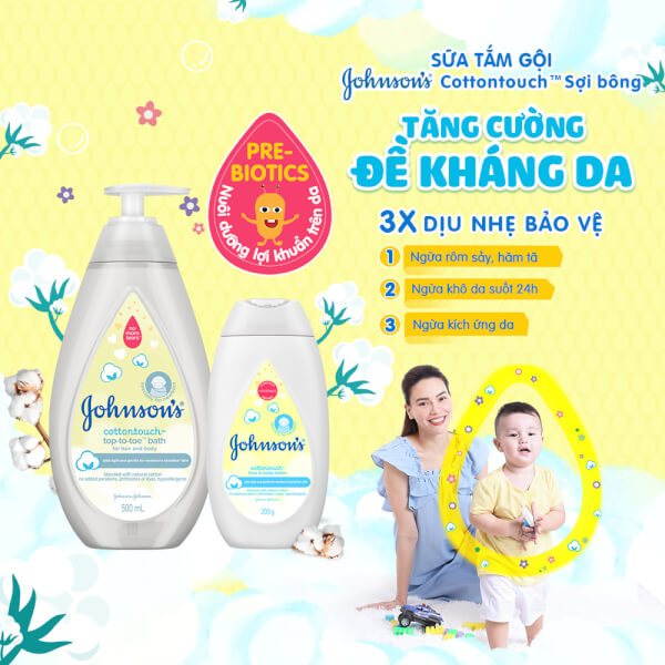 Tắm gội dịu nhẹ như bông Johnson